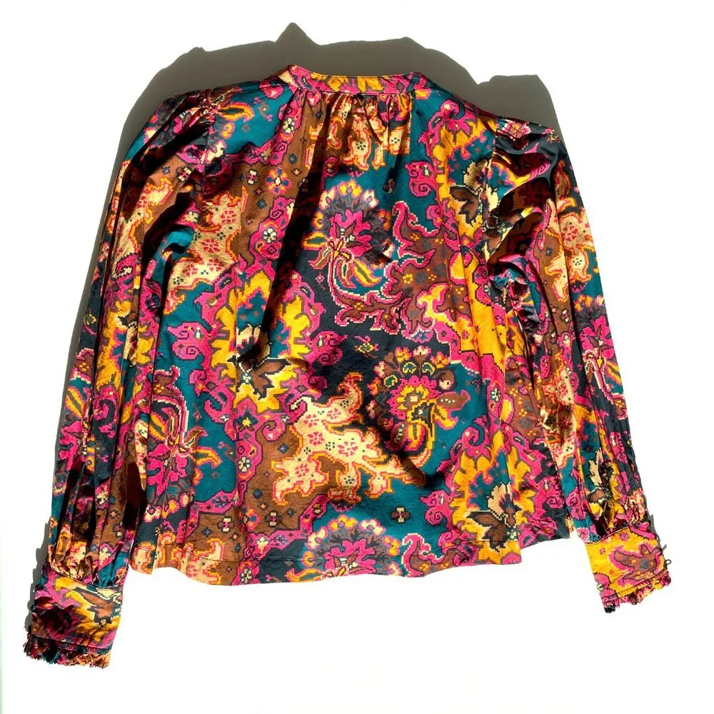 Love the Label “Maryelle” top blouse, in “Bibi” print. XS, EUC. - Picture 11 of 11